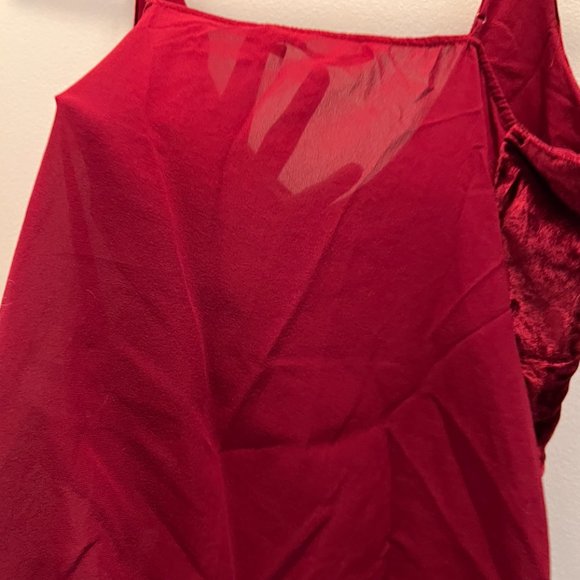 J Brand Luci Velvet Maroon Cami Tank, Small - Picture 4 of 8